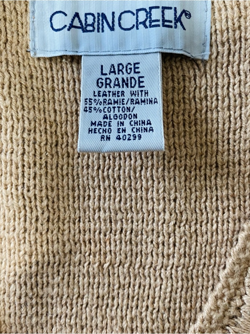 VINTAGE CABIN CREEK Leather & Crochet Vest - Picture 7 of 7